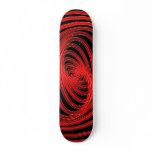 Red & Black Spiral Graphics: Custom Skateboard
