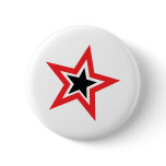 red black star fashion buttons