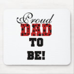 Red/Black Star Text Proud Dad to Be Mouse Mats