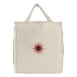 Red & Black Sun Fantasy Design embroidered bags