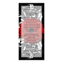 Red, Black, White Gerbera Daisy Menu, Program