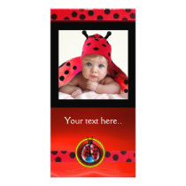 RED BLACK WHITE LADYBUG , PHOTO TEMPLATE