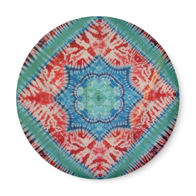 Red/ Blue/ Green Tie Dye Magnet by ErinDoherty5023