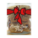 Red Bow Cookie Swap Party Invitations postcards