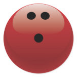 RED BOWLING BALL stickers