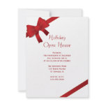 Red Bows Holiday Open House Party Invitation