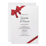 Red Bows Winter Wedding Invitation