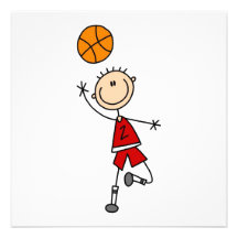 Red Boy Basketball Player t-shirts and Gifts Announcements
