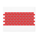 red brick wall post card