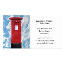 Red British Post box Business Cards