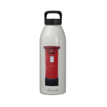 Red British Post box Drinking Bottles