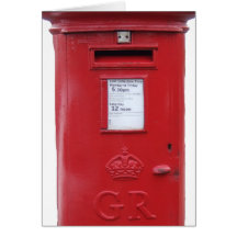 Red British Post box Greeting Card