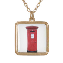 Red British Post box Necklace