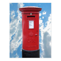 Red British Post box Postcards