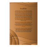 red - brown abstract shapes design personalized stationery