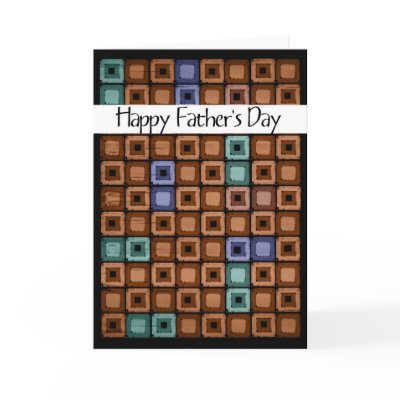 red brown Father's Day Greeting Cards by myslewis