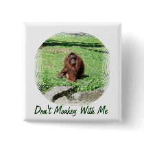 Red-Brown Haired Orangutan Badge