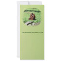 Red-Brown Haired Orangutan On Grass Bookmark rack cards