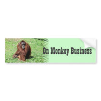 Red-Brown Haired Orangutan Sitting On Grass