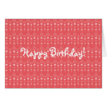 Red bubble pattern card
