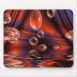 Red bubblered background mouse mat