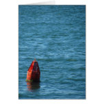 Red Buoy on the Ocean Cards