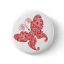 Red Butterfly Buttons