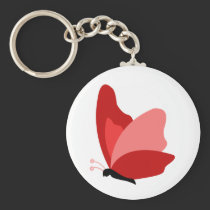 Red Butterfly Keychain