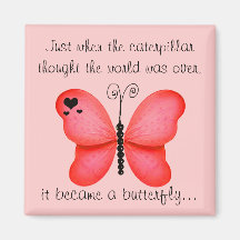 Red Butterfly Magnet