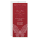 Red Butterfly Quinceanera Invitations
