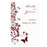 Red Butterfly Save the Date for Weddings business cards