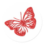 Red Butterfly stickers