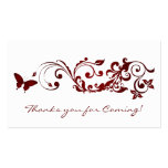 Red Butterfly, Thanks you Cards for Wedding business cards