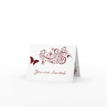 Red Butterfly Wedding Invitations cards