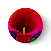 Red Cala Lily Flower Painting Art - Multi