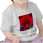 Red Cala Lily Flower Painting Art - Multi t-shirts
