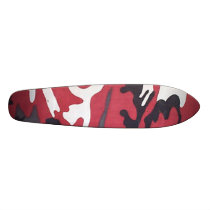 Red Camo Skateboard Oldschool