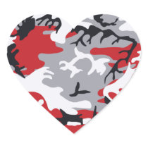Red Camouflage Sticker