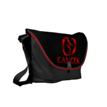 Red Cancer Horoscope Symbol Commuter Bag