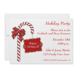 Red Candy Cane Invitation