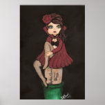Red Caped Quantum Cutie Poster