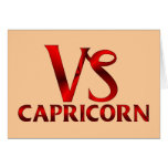 Red Capricorn Horoscope Symbol cards