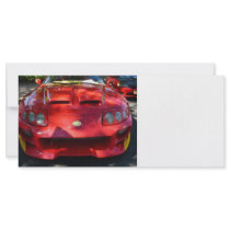 Red Car in Dappled Sunshine Customized Rack Card