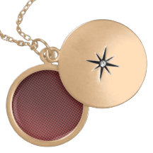 Red Carbon Fibre Patterned Locket