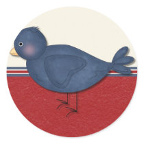 red card with bird