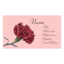 Red Carnation Business Card