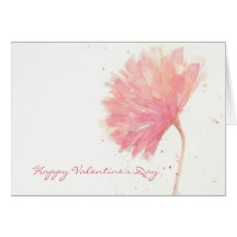 Red Carnation Valentine Card