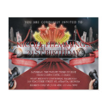 Red Carpet Birthday Invitation