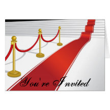 Red Carpet Invitation Card