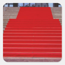 red carpet square stickers